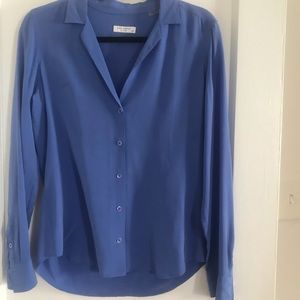 Equipment Femme Baby Blue Silk Shirt